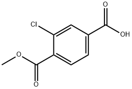 3-CHLORO-4-(METHOXYCARBONYL)BENZOIC ACID 结构式