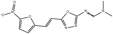 TRANS-2-((DIMETHYLAMINO)METHYLIMINO)-5-(2-(5-NITRO-2-FURYL)VINYL)-1,3,4- OXADIAZOLE) 结构式