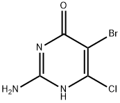 2-氨基-5-溴-6-氯嘧啶-4(1H)- 酮 结构式