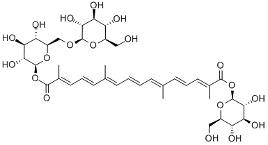 西红花苷II 结构式