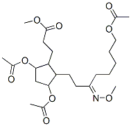 3,5-Bis(acetyloxy)-2-[8-(acetyloxy)-3-(methoxyimino)octyl]cyclopentanepropanoic acid methyl ester 结构式