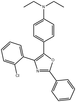4-[4-(2-chlorophenyl)-2-phenyloxazol-5-yl]-N,N-diethylaniline 结构式