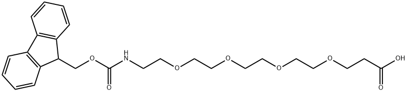 5,8,11,14-四氧杂-2-氮杂十七烷二酸 1-(9H-芴-9-基甲基)酯 结构式