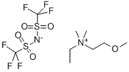 乙基(2-甲氧乙基)二甲基铵双(三氟甲磺酰)亚胺 结构式