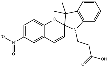 1-(BETA-羧基乙基)-3,3-二甲基-6'-硝基螺(吲哚啉- 2,2'-2H-苯并吡喃) 结构式