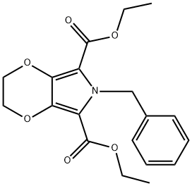 1-苄基-3,4-乙烯二氧吡咯-2,5-二羧酸二乙酯 结构式