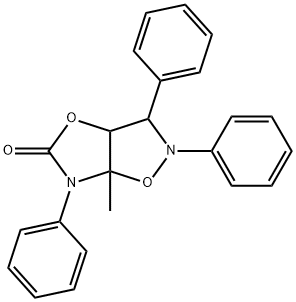 3,3a,6,6a-Tetrahydro-6a-methyl-2,3,6-triphenyloxazolo[5,4-d]isoxazol-5(2H)-one 结构式