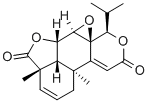 (1aR,10aβ,10bα)-2β-Isopropyl-5bα,8aβ-dimethyl-8bβ,9,10a,10b-tetrahydro-4H,6H-furo[2',3',4':4,5]oxireno[2,3]naphtho[2,1-c]pyran-4,9-dione 结构式