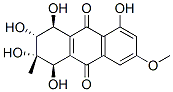 (1R,2S,3R,4S)-1,2,3,4,5-pentahydroxy-7-methoxy-2-methyl-3,4-dihydro-1H -anthracene-9,10-dione 结构式