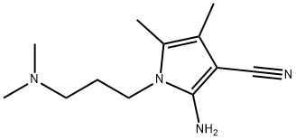 2-氨基-1-[3-(二甲氨基)丙基]-4,5-二甲基-1H-吡咯-3-甲腈 结构式