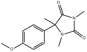 5-(4-Methoxyphenyl)-1,3,5-trimethyl-2,4-imidazolidinedione 结构式