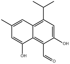 2,8-Dihydroxy-4-isopropyl-6-methyl-1-naphthalenecarbaldehyde 结构式