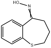 3,4-二氢-1-苯并硫杂卓-5(2H)-酮肟 结构式