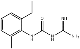 N-(Aminoiminomethyl)-N'-(2-ethyl-6-methylphenyl)urea 结构式