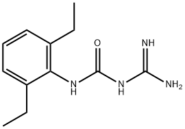 N-(Aminoiminomethyl)-N'-(2,6-diethylphenyl)urea 结构式
