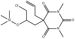 5-[3-Chloro-2-(trimethylsiloxy)propyl]-1,3-dimethyl-5-(2-propenyl)-2,4,6(1H,3H,5H)-pyrimidinetrione 结构式