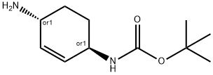 Carbamic acid, [(1R,4R)-4-amino-2-cyclohexen-1-yl]-, 1,1-dimethylethyl ester, 结构式