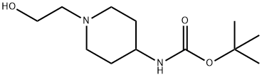 TERT-BUTYL N-[1-(2-HYDROXYETHYL)PIPERIDIN-4-YL]CARBAMATE 结构式