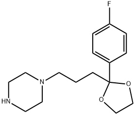 1-(3-[2-(4-Fluorophenyl)-[1,3]dioxolan-2-yl]propyl)piperazine 结构式