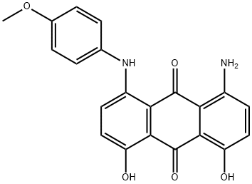 1-amino-4,5-dihydroxy-8-[(4-methoxyphenyl)amino]anthraquinone 结构式