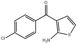 2-氨基-3-(4-氯苄唑)噻吩 结构式