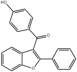 (4-HYDROXYPHENYL)(2-PHENYL-3-BENZOFURANYL)METHANONE 结构式