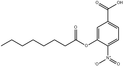 4-NITRO-3-(OCTANOYLOXY)BENZOIC ACID 结构式