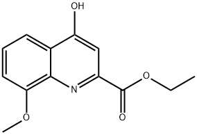 ETHYL 4-HYDROXY-8-METHOXYQUINALDATE 结构式