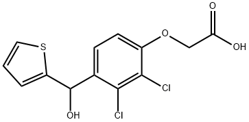 [2,3-Dichloro-4-[(2-thienyl)hydroxymethyl]phenoxy]acetic acid 结构式