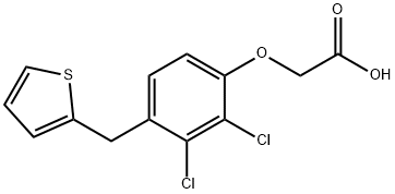 [2,3-Dichloro-4-(2-thienylmethyl)phenoxy]acetic acid 结构式