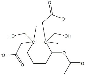 3-Acetyloxy-1,2-dimethyl-1,2-cyclohexanedimethanol diacetate 结构式