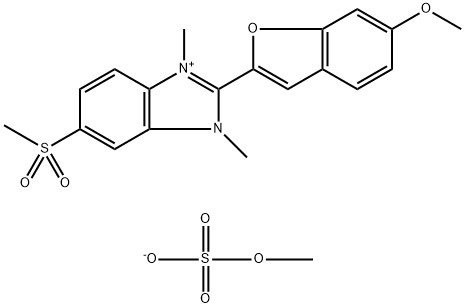 二甲基甲氧基苯基呋喃甲基磺酸基苯基二胺甲基磺酸盐 结构式