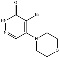 4-bromo-5-morpholin-4-yl-2H-pyridazin-3-one 结构式