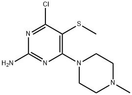 4-Chloro-6-(4-methylpiperazino)-5-(methylthio)pyrimidin-2-amine 结构式