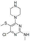4-Chloro-2-methylamino-5-methylthio-6-piperazinopyrimidine 结构式