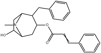 3-Phenylpropenoic acid 6-hydroxy-8-methyl-2-benzyl-8-azabicyclo[3.2.1]octan-3-yl ester 结构式