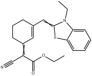 ACETIC ACID, CYANO[3-[[3-ETHYL-2(3H)-BENZOTHIAZOLYLIDENE]METHYL]-2-CYCLOHEXEN-1-YLIDENE]-, ETHYL ESTER 结构式