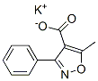 potassium 5-methyl-3-phenylisoxazole-4-carboxylate 结构式