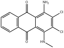 1-Amino-2,3-dichloro-4-(methylamino)-9,10-anthracenedione 结构式