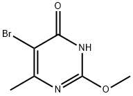 5-溴-4-羟基-2-甲氧基-6-甲基嘧啶 结构式