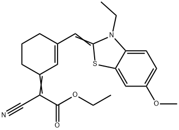 ACETIC ACID, CYANO[3-[(3-ETHYL-6-METHOXY-2(3H)-BENZOTHIAZOLYLIDENE)METHYL]-2-CYCLOHEXEN-1-YLIDENE]-, ETHYL ESTER 结构式