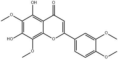 5,7-二羟基-6,8,3′,4′-四甲氧基黄酮 结构式