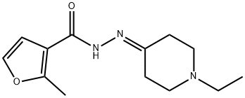 3-Furancarboxylicacid,2-methyl-,(1-ethyl-4-piperidinylidene)hydrazide(9CI) 结构式