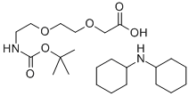 2-[2-(叔丁氧羰基氨基)乙氧基]乙氧基乙酸二环己胺盐 结构式