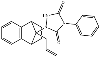 4-Phenyl-1-[1,2,3,4-tetrahydro-9-(2-propenyl)-1,4-methanonaphthalen-9-yl]-1,2,4-triazolidine-3,5-dione 结构式