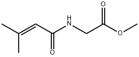 N-(3-Methyl-1-oxo-2-butenyl)glycine methyl ester 结构式