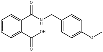 2-((4-甲氧基苄基)氨基甲酰基)苯甲酸 结构式