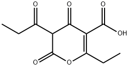 6-ethyl-2,4-dioxo-3-propionyl-3,4-dihydro-2H-pyran-5-carboxylic acid 结构式