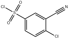 4-氯-3-氰基苯-1-磺酰氯化 结构式