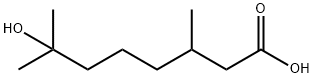 [S,(-)]-7-Hydroxy-3,7-dimethyloctanoic acid 结构式